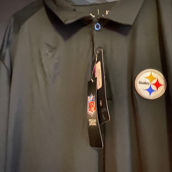 Pittsburgh Steelers Black Big & Tall Polos